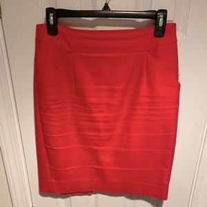 J Crew Factory Coral Ponte Pencil Skirt (size 2)